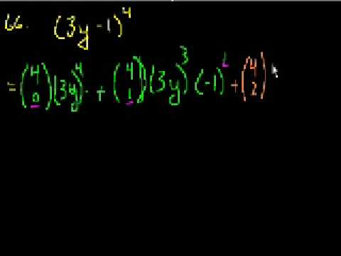 Algebra II: binomial Expansion and Combinatorics