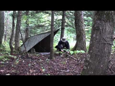 Tarp Set-Up to use with an Open Fire