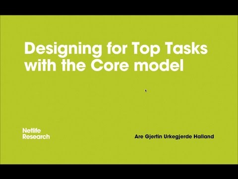 The Core Model: A novel approach to designing for Top Tasks