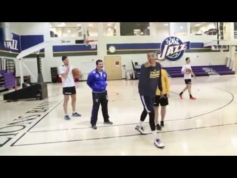 Dante Exum Kicks Ball Through Hoop