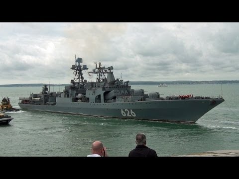 Russian Warship Vice Admiral Kulakov Visits Portsmouth England.