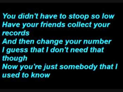 Gotye - Somebody That I Used To Know  (Lyrics)