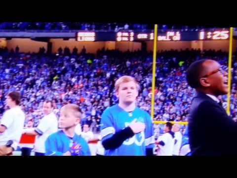 Quintavious Johnson sings national anthem