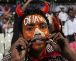 Cricket fans during the 54th match of IPL 2014 between Kolkata Knight Riders and Sunrisers Hyderabad at Eden Gardens, Kolkata on May 24, 2014