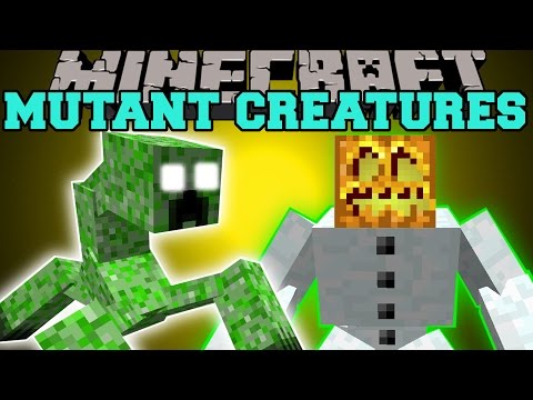 Minecraft: MUTANT CREATURES MOD (MUTANT CREEPER & MUTANT SNOW GOLEM) Mod Showcase