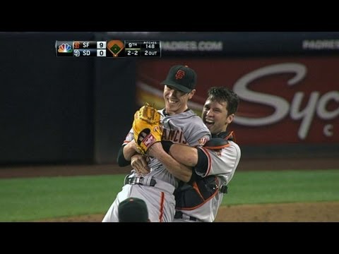 Lincecum throws his first career no-hitter