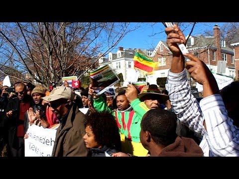 Rally for Ethiopian Airlines Co-Pilot in Washington DC. Switzerland Embassy