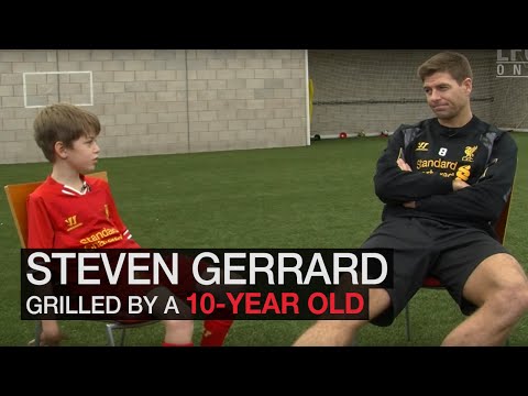 Steven Gerrard grilled by 10 year-old Red