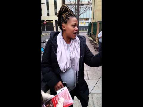 Pregnant woman blasts anti-abortion protesters outside a clinic in London