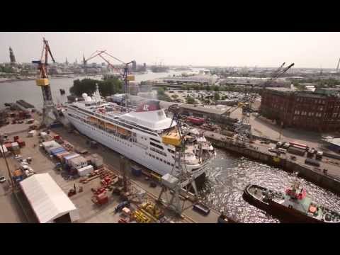 Cruise Ship timelapse - Extension of Braemar at Blohm+Voss