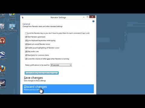 Windows 8 Pro Tutorial 17 - Narrator Text To Speech Screen Reader - Assistive Tech 8 - TTS