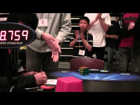 8.75 Rubik's Cube One-Handed World Record single - Antoine Cantin