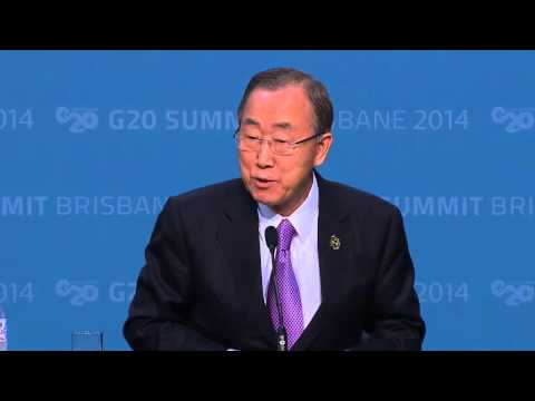 Ban Ki-moon, G20 Australia 2014 - Press Conference