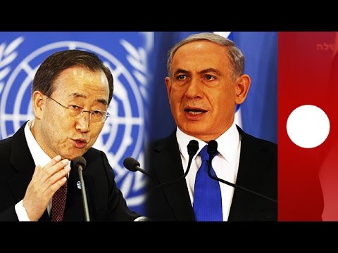 Netanyahu & Ban Ki Moon joint conference on Gaza offensive (recorded LIVE feed)