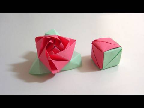 Origami Magic Rose Cube (Valerie Vann)