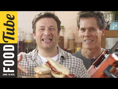 Jamie Oliver and Kevin Bacon | The Great Bacon Sarnie Battle