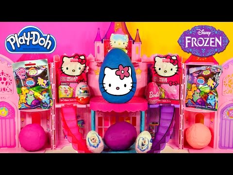 EGGS FROZEN BARBIE HELLO KITTY PLAY DOH MY LITTLE PONY DISNEY PRINCESS ZELF Kinder Surprise Egg Toys