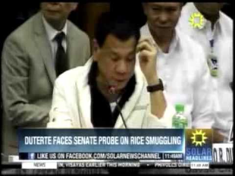 Davao City Mayor Rodrigo Duterte Complete ( Senate Hearing on Rice Smuggling )