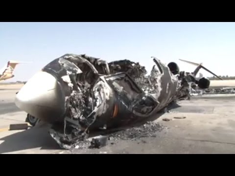 Damage that occurred Tripoli International Airport 2014