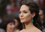 Actress Angelina Jolie arrives for the 81st Academy Awards Sunday, Feb. 22, 2009, in the Hollywood section of Los Angeles.