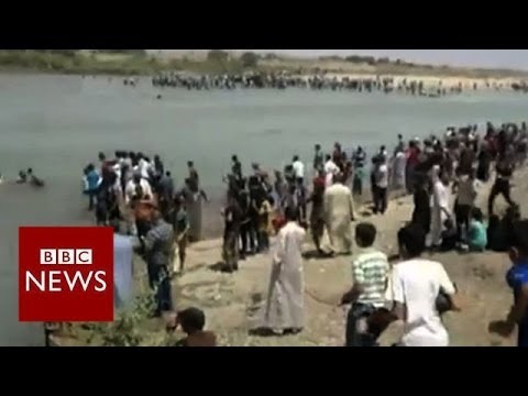 Iraqis attempt river crossing as militants take Mosul - BBC News