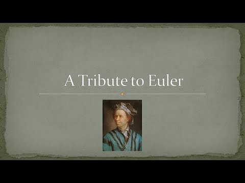 Tribute to Leonhard Euler