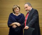 Avigdor Lieberman and Faina Kirshenbaum.