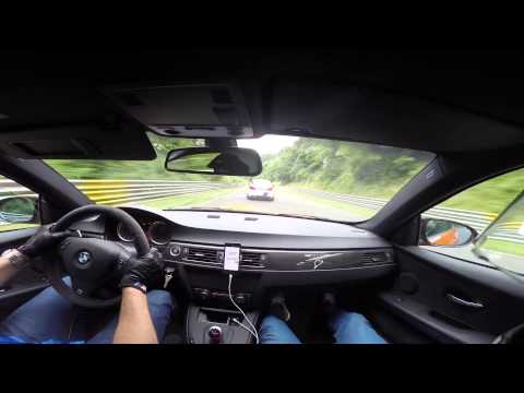 BMW M3 GTS VS BMW M5 F10 Ring Taxi Nürburgring Nordschleife with external mic + Harrys Laptimer