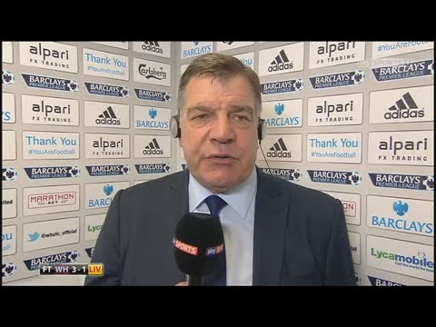 West Ham vs Liverpool 3 : 1 - Sam Allardyce post-match interview