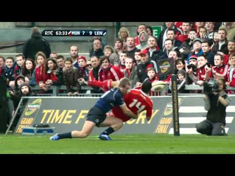 Luke Fitzgerald Tackle on Doug Howlett Magners League Final 2011 HD