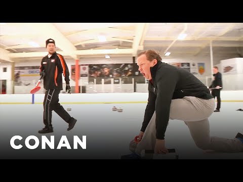 Andy Joins A Curling Team