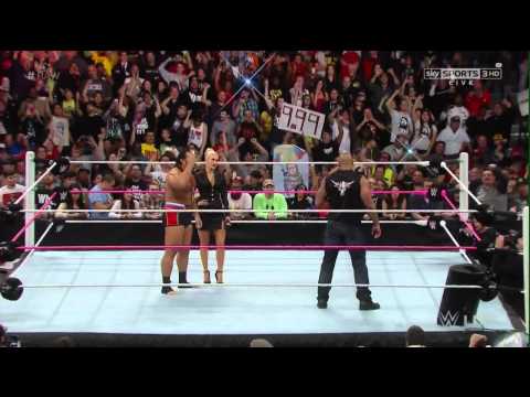 The Rock Returns to Raw and Attacks Rusev :Raw,2014 (Full Segment)