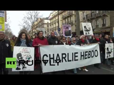 France: See surviving Charlie Hebdo editorial team rally in Paris