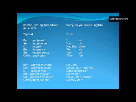 Turkish language. Lesson 1