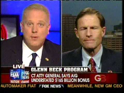 Glenn Beck Interviews Richard Blumenthal part 1