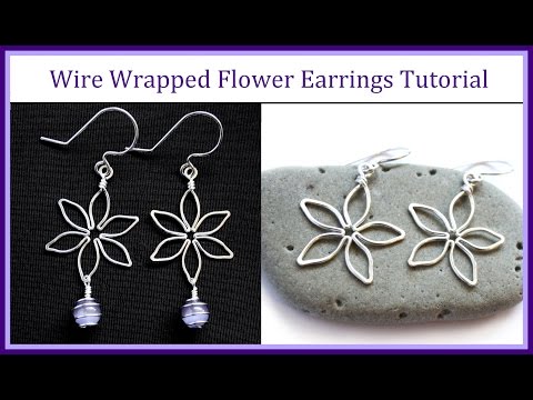 Easy Wire Wrapped Jewelry Tutorial : Flower Earrings