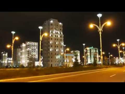 Ashgabat by night, Turkmenistan