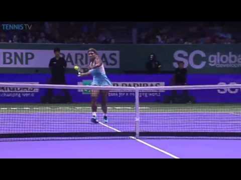 Serena Williams Vs Simona Halep WTA Finals Singapore Open 2014 Finals 1st Set