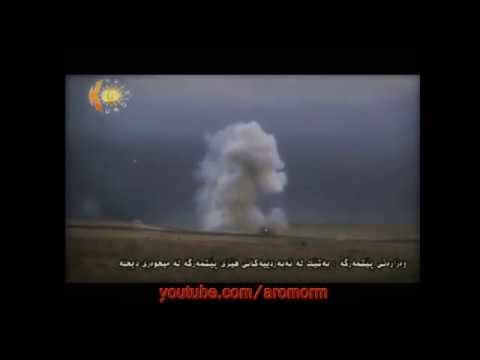 (English Subtitle)Kurdish Forces blowing up ISIS Suicide car bomb before reaching target