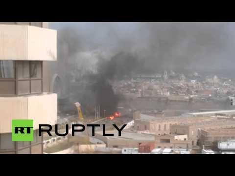 RAW ISIS suicide attack aftermath at luxury Tripoli hotel