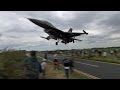 Turkish F-16 Pilot Ducks Under The Glide Slope at RAF Waddington Airbase.