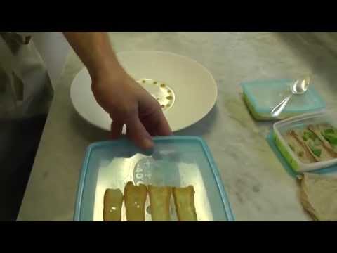 Pastry Chef Shellshear prepares a dessert at Upper House Dining in Gothenburg