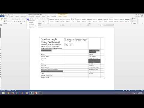 Word 2013 Fillable Forms