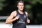 Injured: Collingwood's Ben Reid.