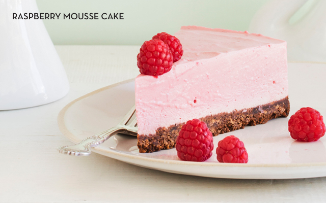 Raspberry mousse cake