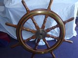 ex british naval destroyer steering wheel