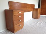 Mid Century - Oak bedsides and headboard