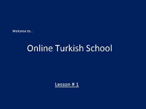 Online Turkish Lessons - Lesson # 1