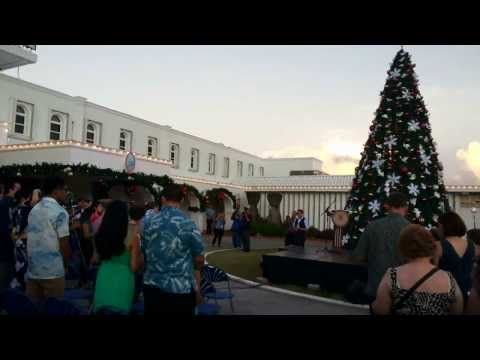 Christmas carol at Government House, Guam 2013