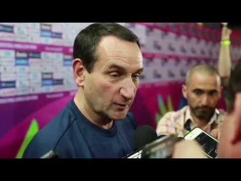 Coach K Talks to Media About Upcoming Game vs Slovenia